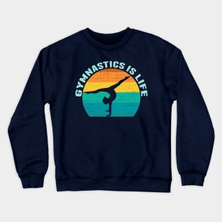 Cute Gymnastics is Life Beach Sunset Crewneck Sweatshirt